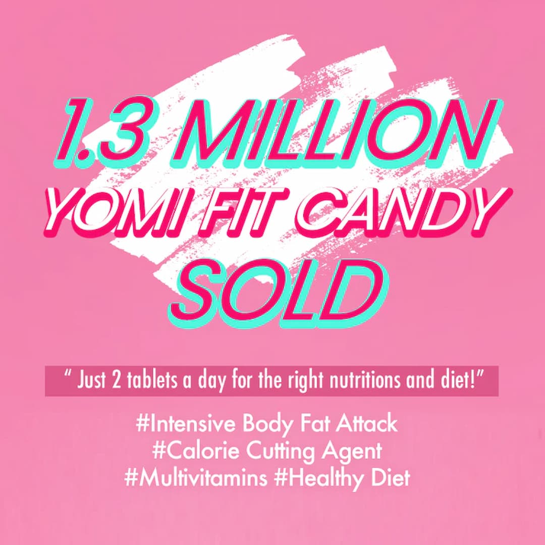 Yomi Fit Cut-Fats Candy milestone achievement poster